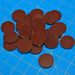 LITKO 18mm Circular Game Tokens, Brown (25)-Tokens-LITKO Game Accessories