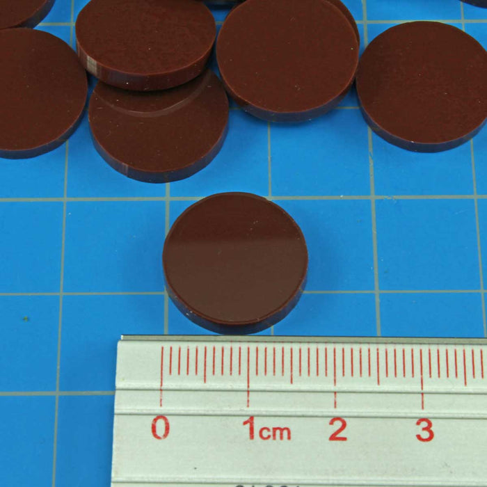 LITKO 18mm Circular Game Tokens, Brown (25)-Tokens-LITKO Game Accessories