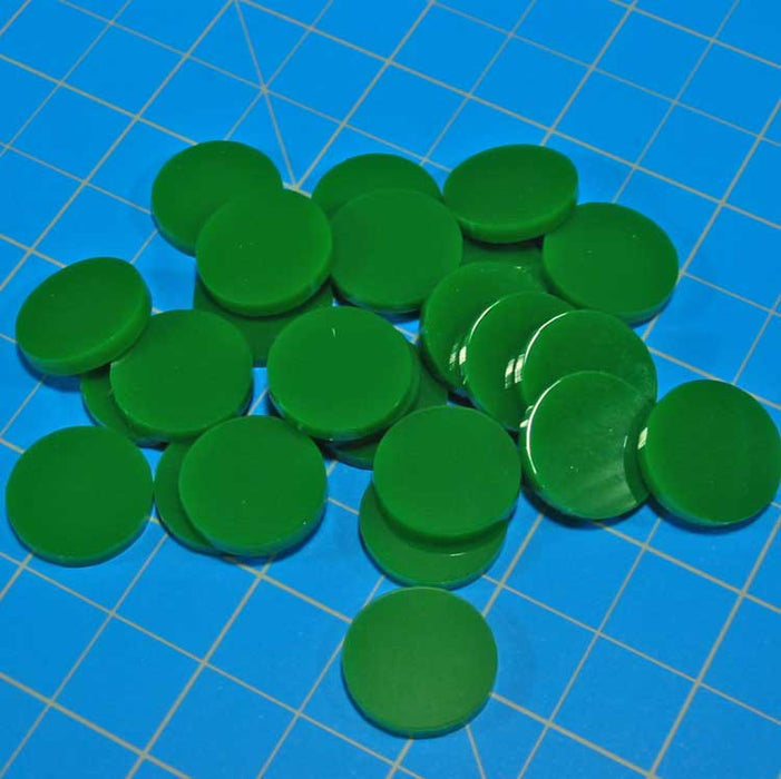 LITKO 18mm Circular Game Tokens, Green (25)-Tokens-LITKO Game Accessories