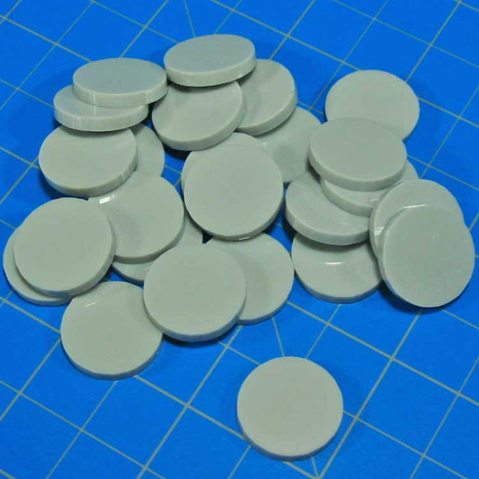 LITKO 18mm Circular Game Tokens, Grey (25) - LITKO Game Accessories