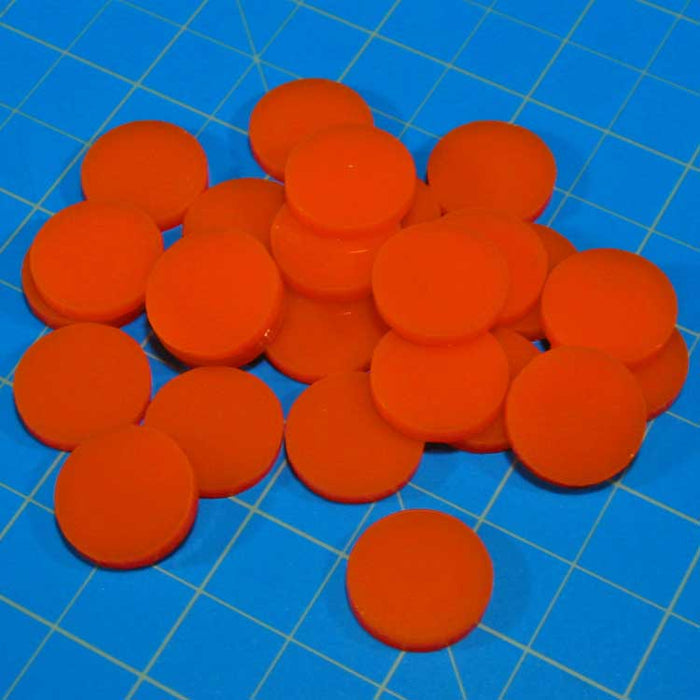 LITKO 18mm Circular Game Tokens, Orange (25)-Tokens-LITKO Game Accessories
