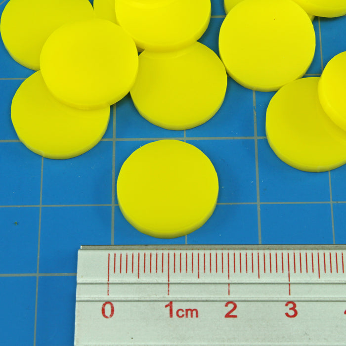 LITKO 18mm Circular Game Tokens, Yellow (25)-Tokens-LITKO Game Accessories