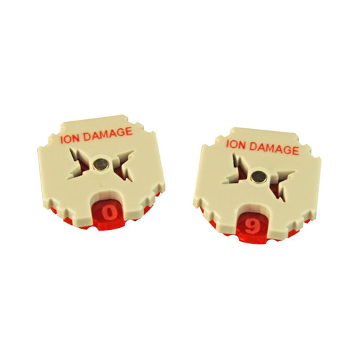 LITKO Ion Damage Dials Compatible with Star Wars: X-Wing 0-9, Fluorescent Pink (2)-Status Dials-LITKO Game Accessories