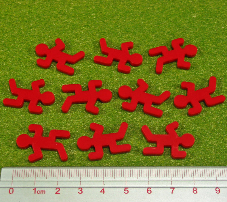 Man Down Tokens, Red (10)-Tokens-LITKO Game Accessories