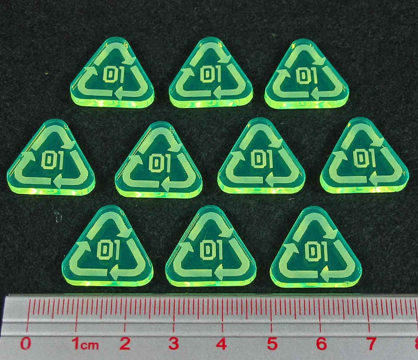 LITKO Net Hacker Recurring Credit Tokens Compatible with Android: Netrunner, Fluorescent Green (10)-Tokens-LITKO Game Accessories