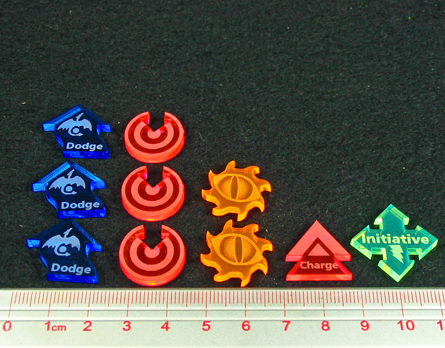 Dragon Wing Action Token Set, Multi-Color (10)-Tokens-LITKO Game Accessories