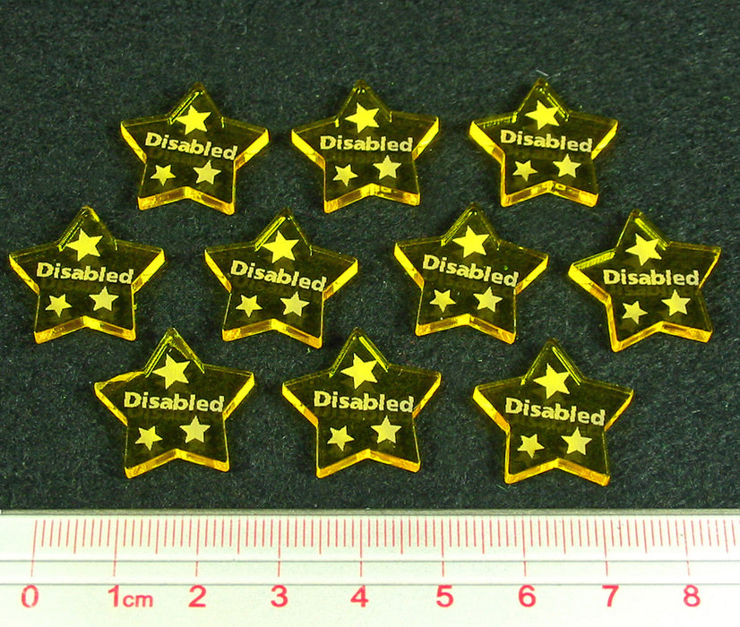 Dragon Wing, Disabled Tokens, Transparent Yellow (10)-Tokens-LITKO Game Accessories