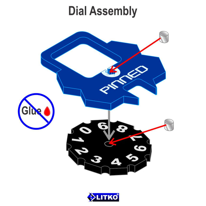 LITKO Pin Dial Compatible with GoA, Translucent Blue and Black-Status Dials-LITKO Game Accessories