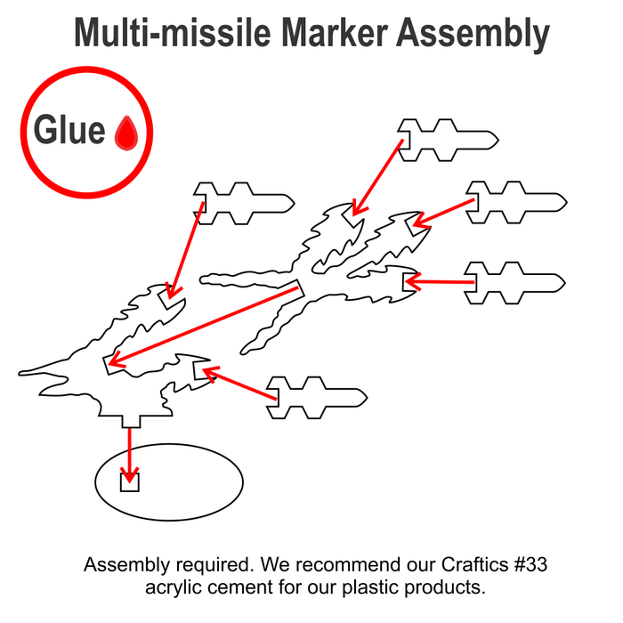 Multi Missile Marker Grey/White - LITKO Game Accessories