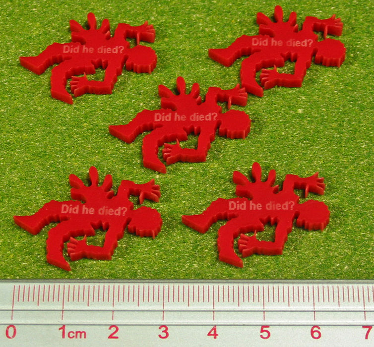 Did He Died? Tokens, Red (5)-Tokens-LITKO Game Accessories
