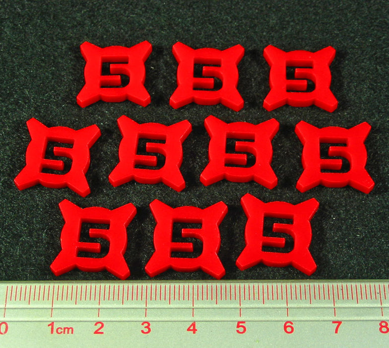 SW: Assault 5 Damage Tokens, Red (10)-Tokens-LITKO Game Accessories