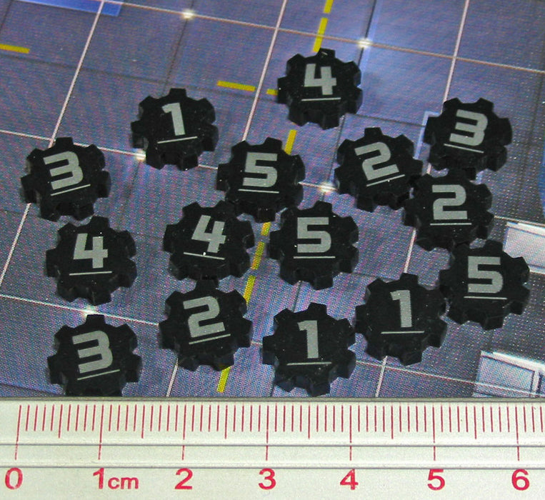 SW: Assault Identification Tokens #1-5, Black (15) - LITKO Game Accessories