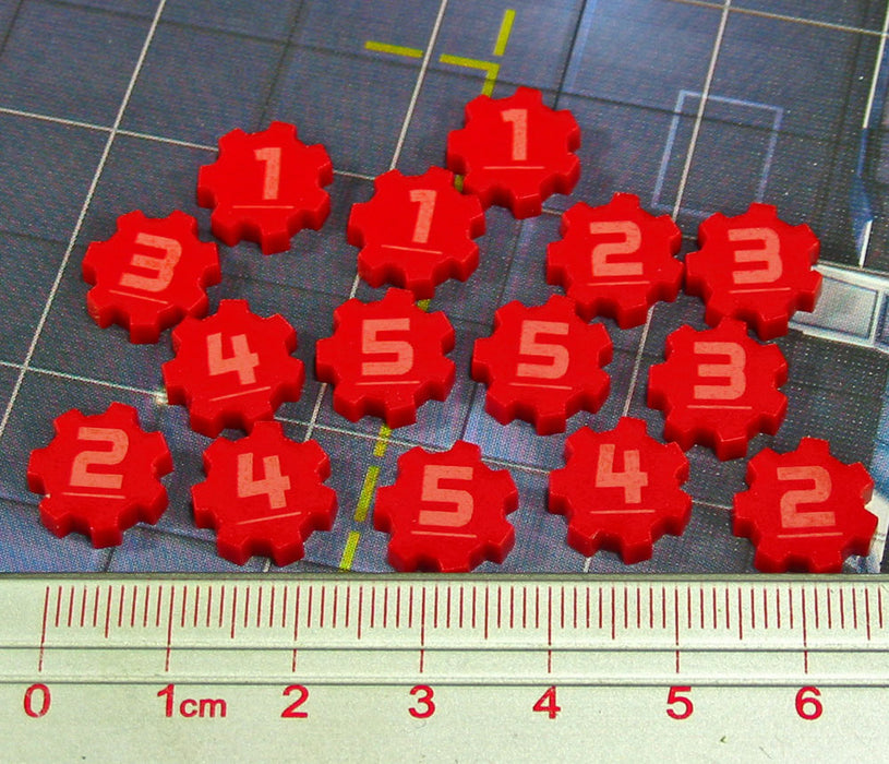 SW: Assault Identification Tokens #1-5, Red (15)-Tokens-LITKO Game Accessories