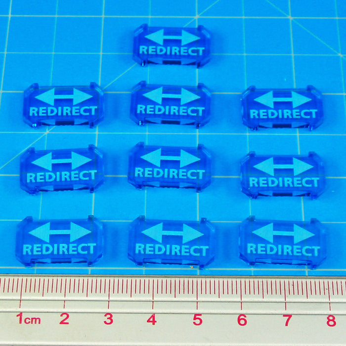 LITKO Redirect Defense Tokens Compatible with Star Wars: Armada, Fluorescent Blue (10)-Tokens-LITKO Game Accessories