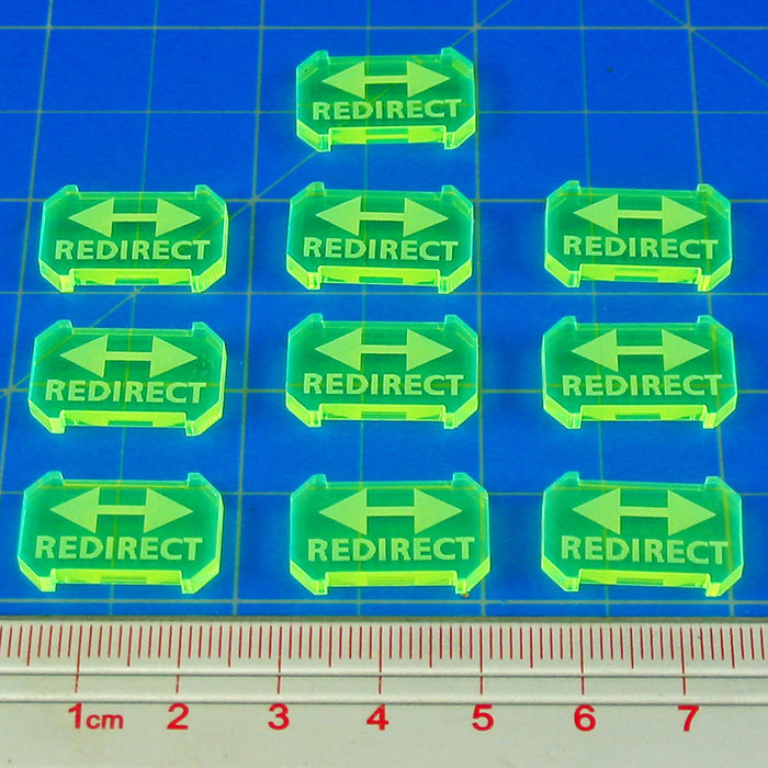LITKO Redirect Defense Tokens Compatible with Star Wars: Armada, Fluorescent Green (10)-Tokens-LITKO Game Accessories