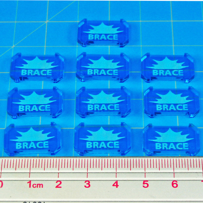 SW: Armada Brace Defense Tokens, Fluorescent Blue (10) - LITKO Game Accessories