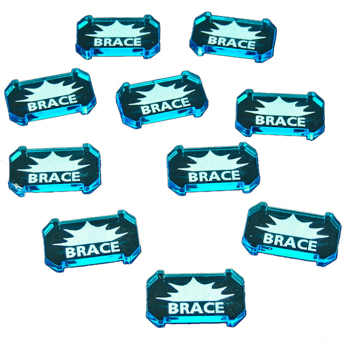 LITKO Brace Defense Tokens Compatible with Star Wars: Armada, Fluorescent Blue (10)-Tokens-LITKO Game Accessories