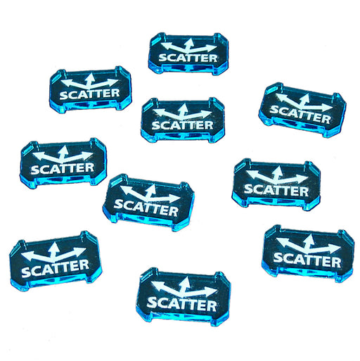 LITKO Scatter Defense Tokens Compatible with Star Wars: Armada, Fluorescent Blue (10)-Tokens-LITKO Game Accessories