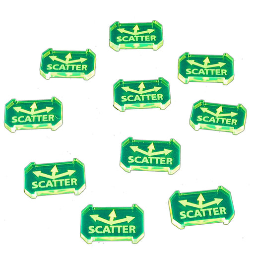 LITKO Scatter Defense Tokens Compatible with Star Wars: Armada, Fluorescent Green (10)-Tokens-LITKO Game Accessories