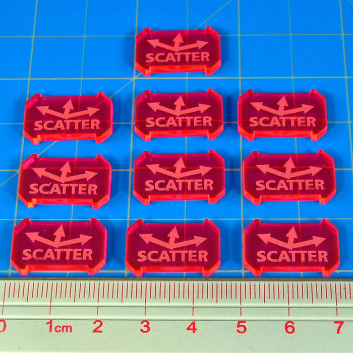 LITKO Scatter Defense Tokens Compatible with Star Wars: Armada, Fluorescent Pink (10)-Tokens-LITKO Game Accessories