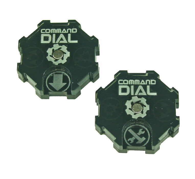 LITKO Command Dials Compatible with Star Wars: Armada, Black & Translucent Grey (2)-Status Dials-LITKO Game Accessories