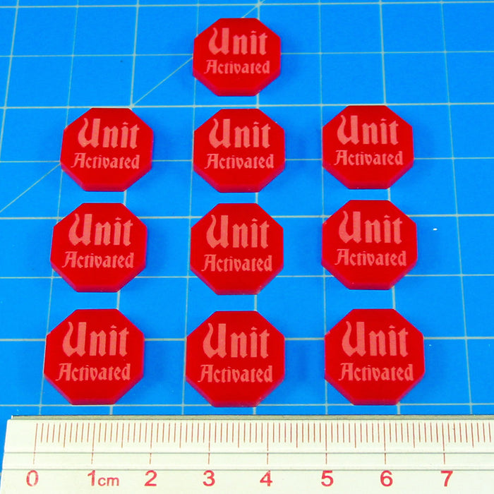 Unit Activated Tokens, Red (10)-Tokens-LITKO Game Accessories