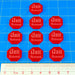 Unit Activated Tokens, Red (10)-Tokens-LITKO Game Accessories