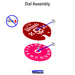 LITKO Wound Dials Numbered 0-15 Compatible with AoS, Fluorescent Pink & Translucent Red (2)-Status Dials-LITKO Game Accessories