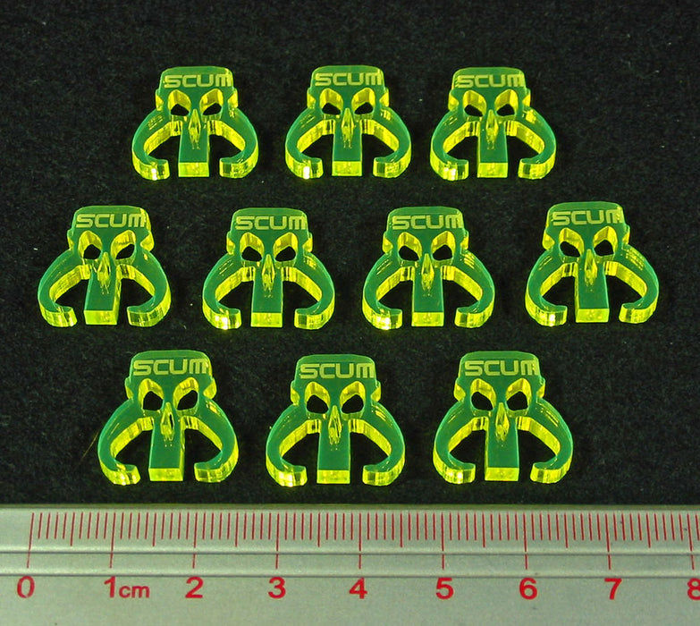 Scum Faction Tokens, Fluorescent Yellow (10)-Tokens-LITKO Game Accessories