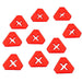 Done Action Tokens, Red (10)-Tokens-LITKO Game Accessories
