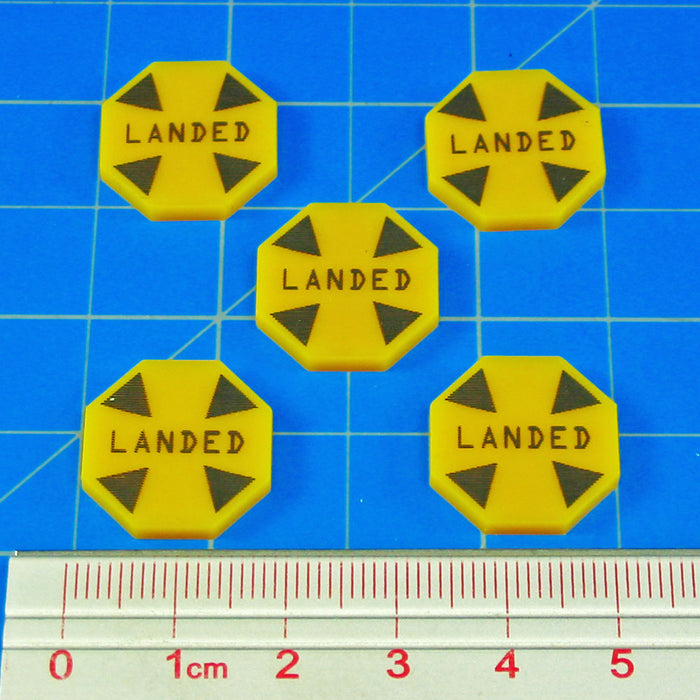 Landed Tokens, Gold (5)-Tokens-LITKO Game Accessories