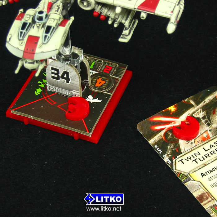 Micro Faction Tokens Rebel, Red (15)-Tokens-LITKO Game Accessories