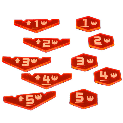 LITKO Rebel Place Holder Token Set 1-5 Compatible with Star Wars: X-Wing (10)-Tokens-LITKO Game Accessories