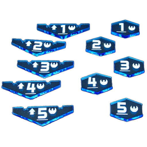 LITKO Resistance Place Holder Token Set 1-5 Compatible with Star Wars: X-Wing (10)-Tokens-LITKO Game Accessories