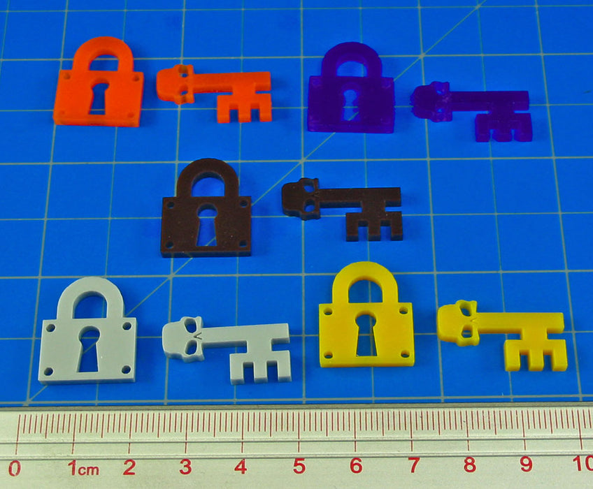 Lock and Key Tokens, Multi-Color (10)-Tokens-LITKO Game Accessories