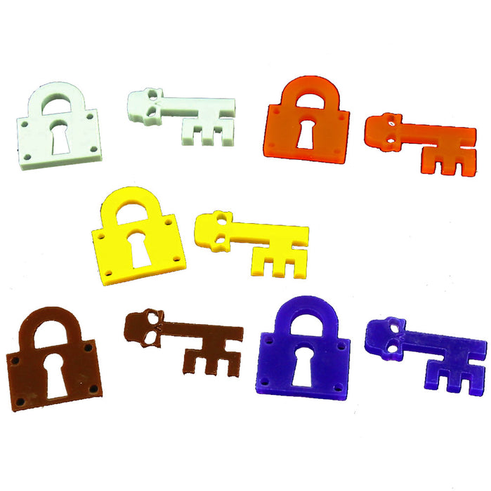 Lock and Key Tokens, Multi-Color (10)-Tokens-LITKO Game Accessories
