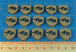 LITKO Thrones LCG, House Wolf Power Tokens, Transparent Bronze (15)-Tokens-LITKO Game Accessories