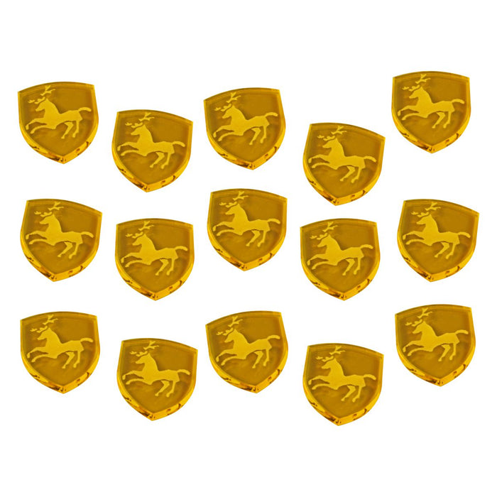 LITKO Thrones LCG, House Stag Power Tokens, Transparent Yellow (15)-Tokens-LITKO Game Accessories
