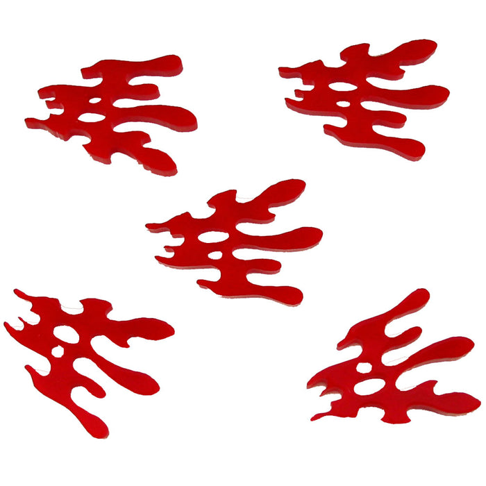 Blood Spray Tokens, Red (5) - LITKO Game Accessories