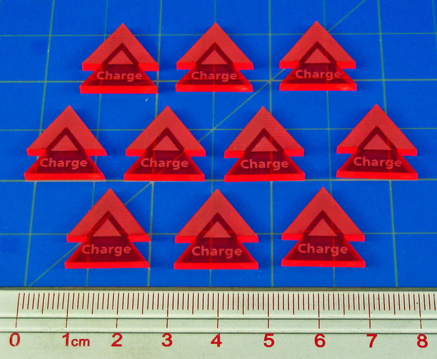 Charge Double Arrow Tokens, Fluorescent Pink (10)-Tokens-LITKO Game Accessories