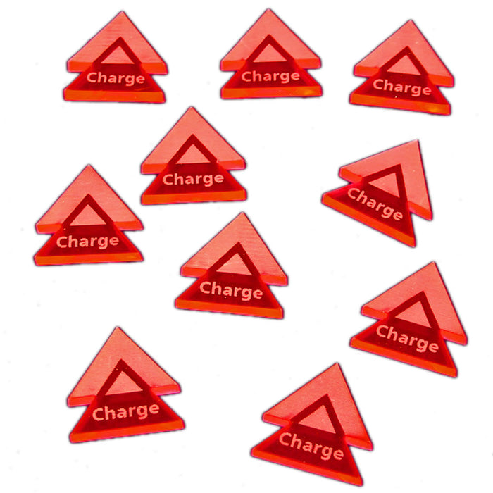 Charge Double Arrow Tokens, Fluorescent Pink (10)-Tokens-LITKO Game Accessories