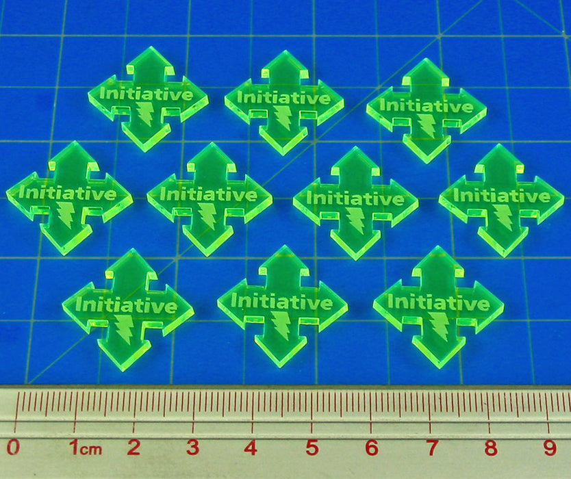 Initiative Tokens, Fluorescent Green (10)-Tokens-LITKO Game Accessories