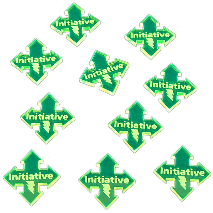 Initiative Tokens, Fluorescent Green (10)-Tokens-LITKO Game Accessories