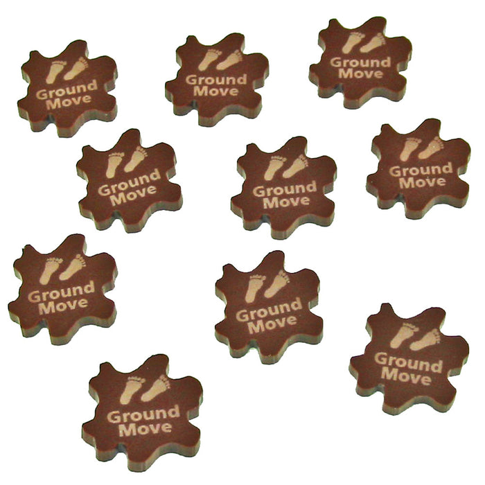 Ground Move Tokens, Brown (10) - LITKO Game Accessories