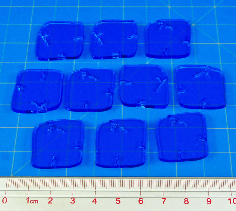 Dungeon Floor Ice Tiles, Fluorescent Blue (10)-Tokens-LITKO Game Accessories