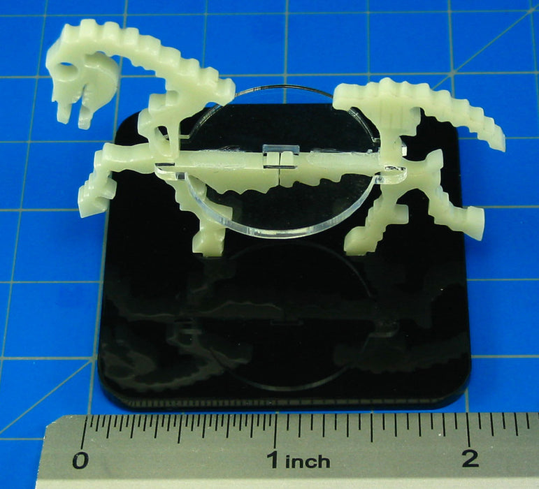 LITKO Skeletal Steed Character Mount with 2-inch Square Base, Ivory - LITKO Game Accessories