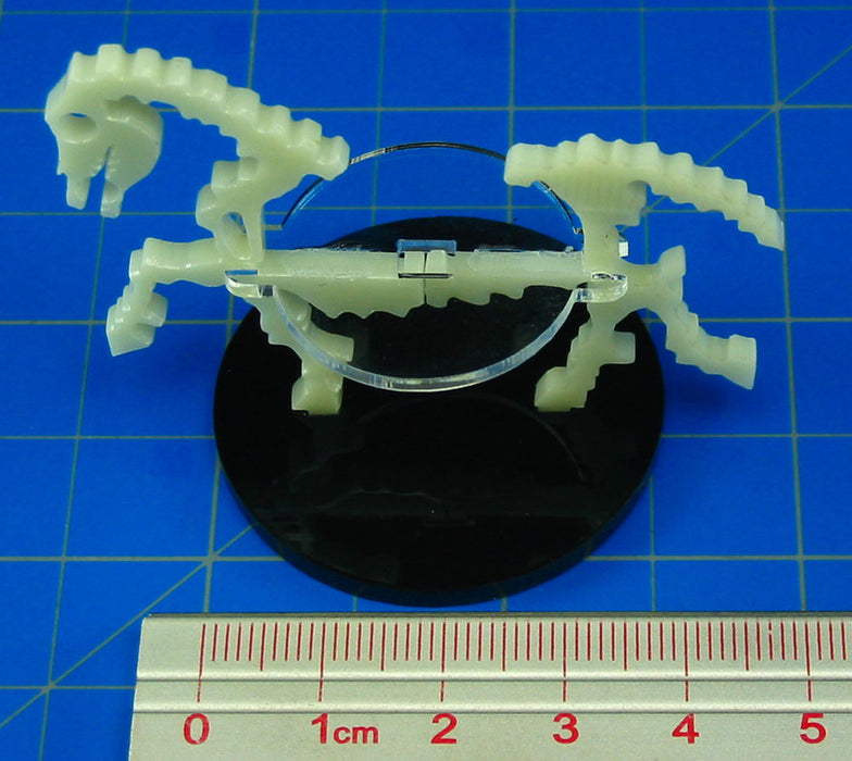 LITKO Skeletal Steed Character Mount with 40mm Circular Base, Ivory - LITKO Game Accessories