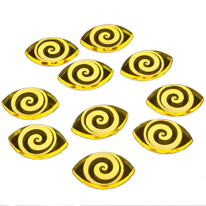 LITKO Cthulhu Focus Tokens Compatible with Eldritch Horror, Transparent Yellow (10)-Tokens-LITKO Game Accessories