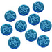 LITKO Cthulhu, Elder Symbol Tokens, Fluorescent Blue (10) - LITKO Game Accessories