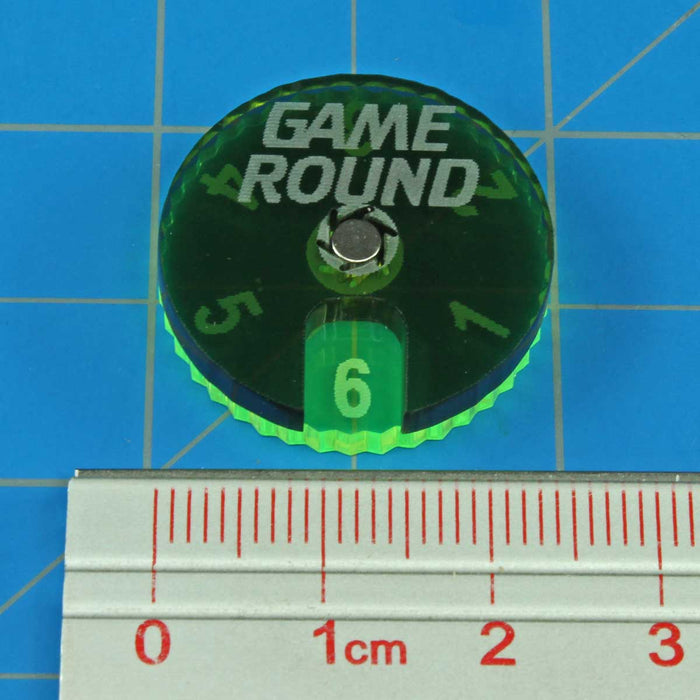 LITKO Game Round Dial Compatible with ST: Frontiers, Fluorescent Green and Translucent Grey-Status Dials-LITKO Game Accessories